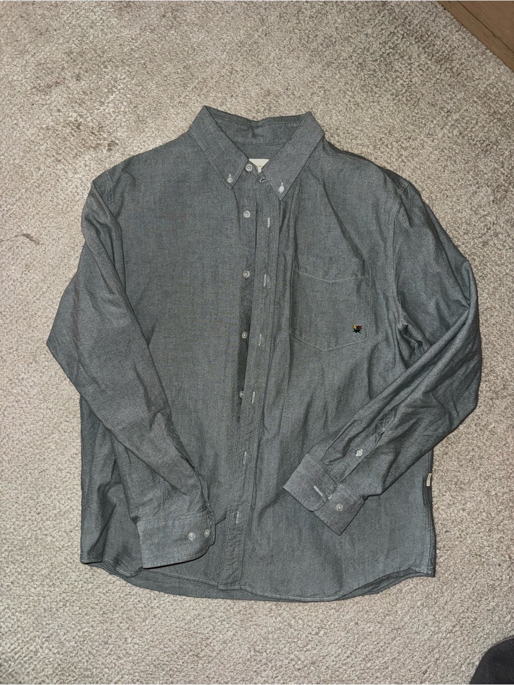 AIME LEON DORE - MEN’S SIZE XL OXFORD SHIRT / GREY